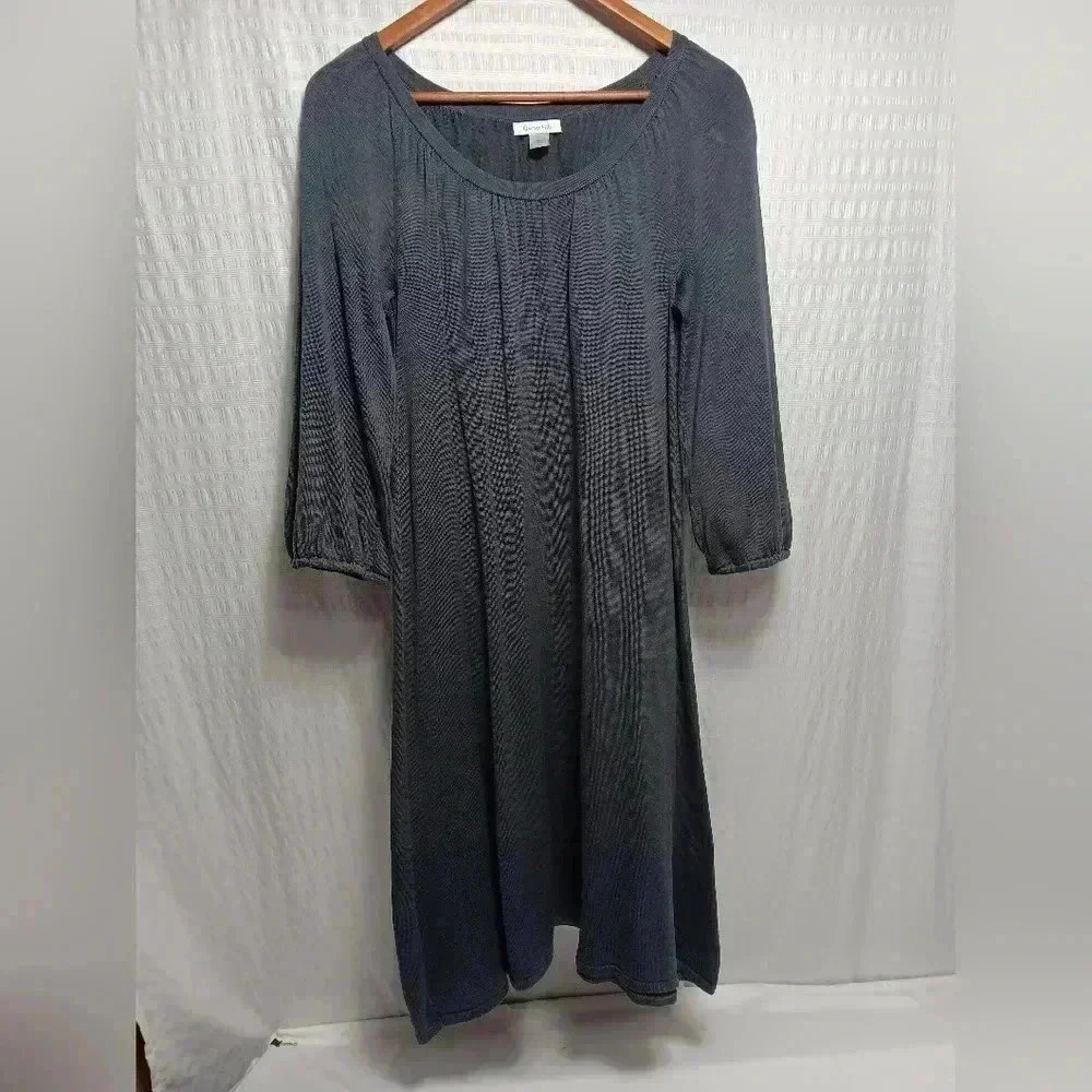 Garnet Hill Silk Cotton Crew neck A line Sweater dress. Ladies size M